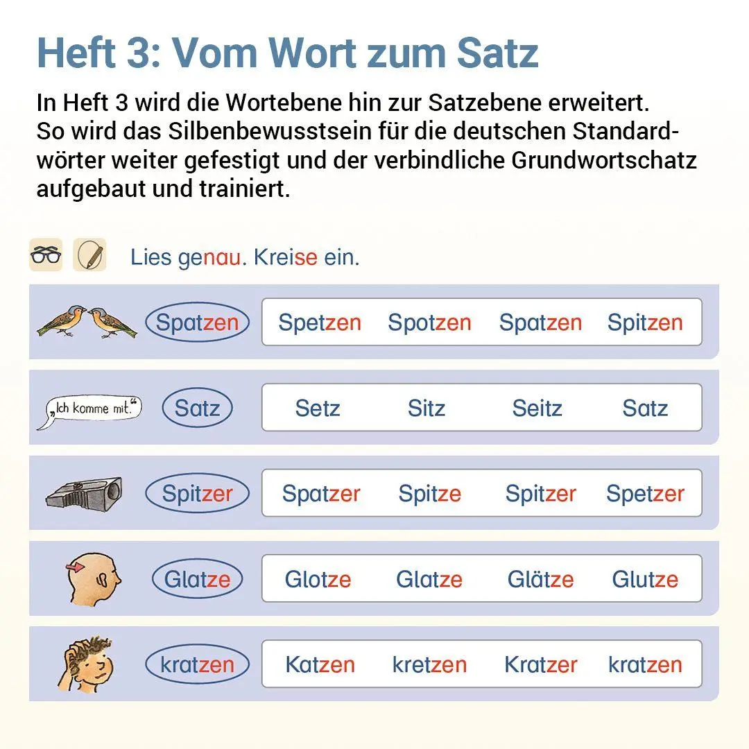 Bild: 9783619120635 | Lesen mit Rico Schnabel, Heft 3: Vom Wort zum Satz - silbierte Ausgabe