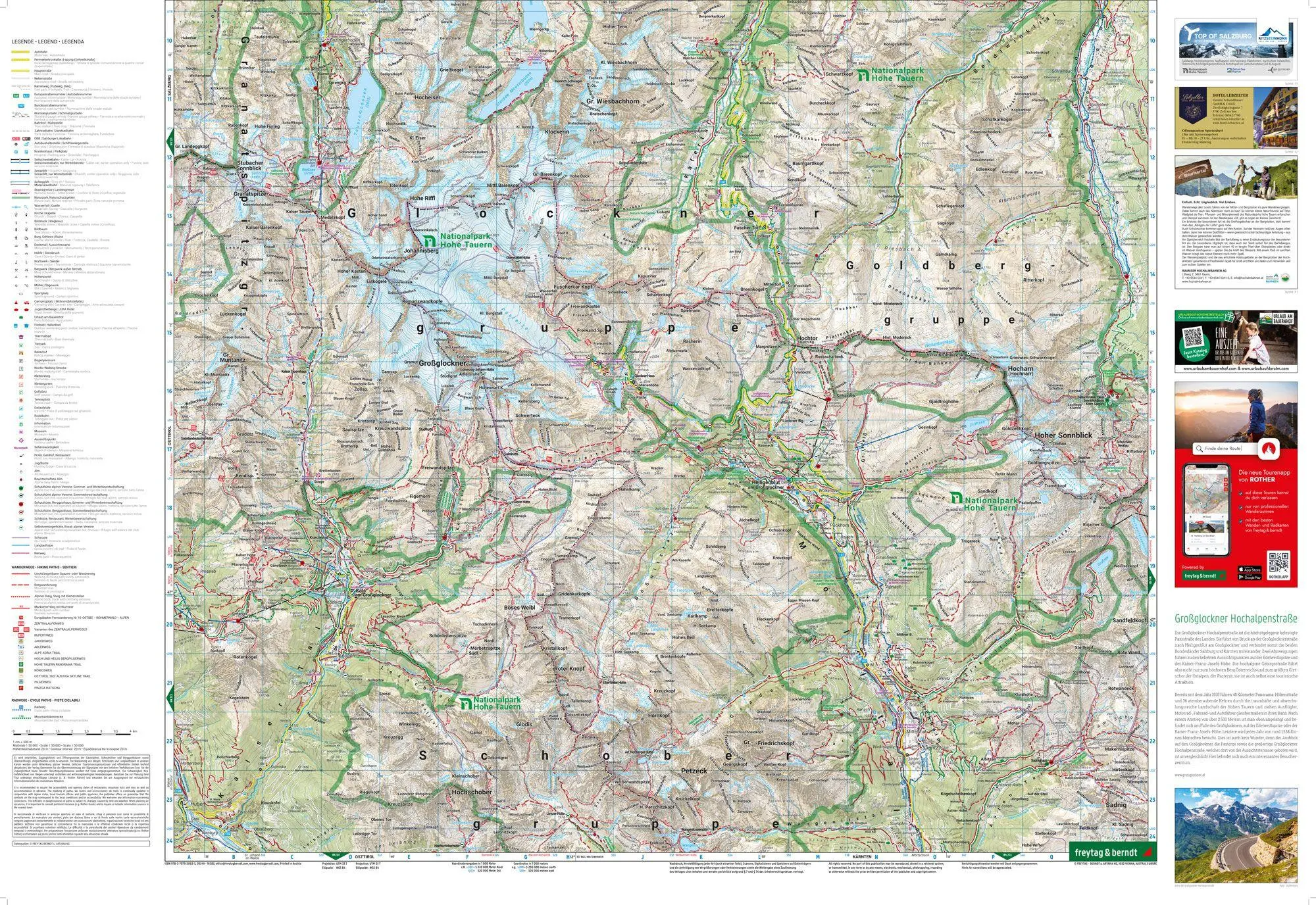 Bild: 9783707920635 | freytag &amp; berndt Wanderkarte WK 120 Großglockner, Sonnblick -...