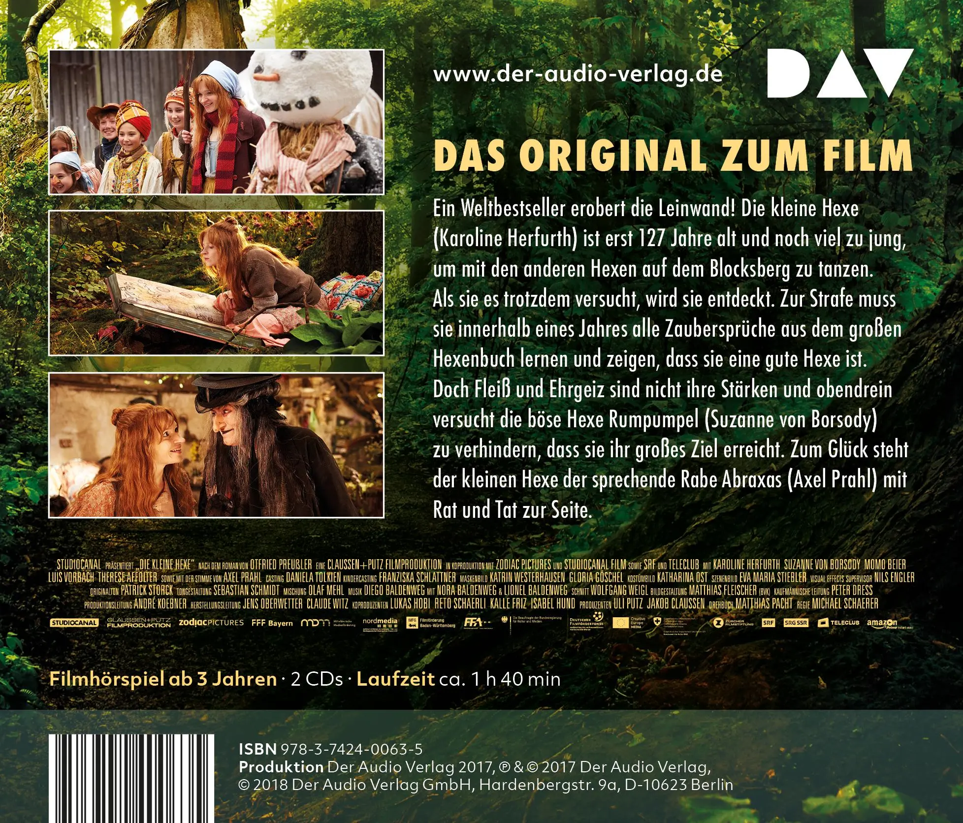 Rückseite: 9783742400635 | Die kleine Hexe - Das Original-Hörspiel zum Film | Otfried Preußler