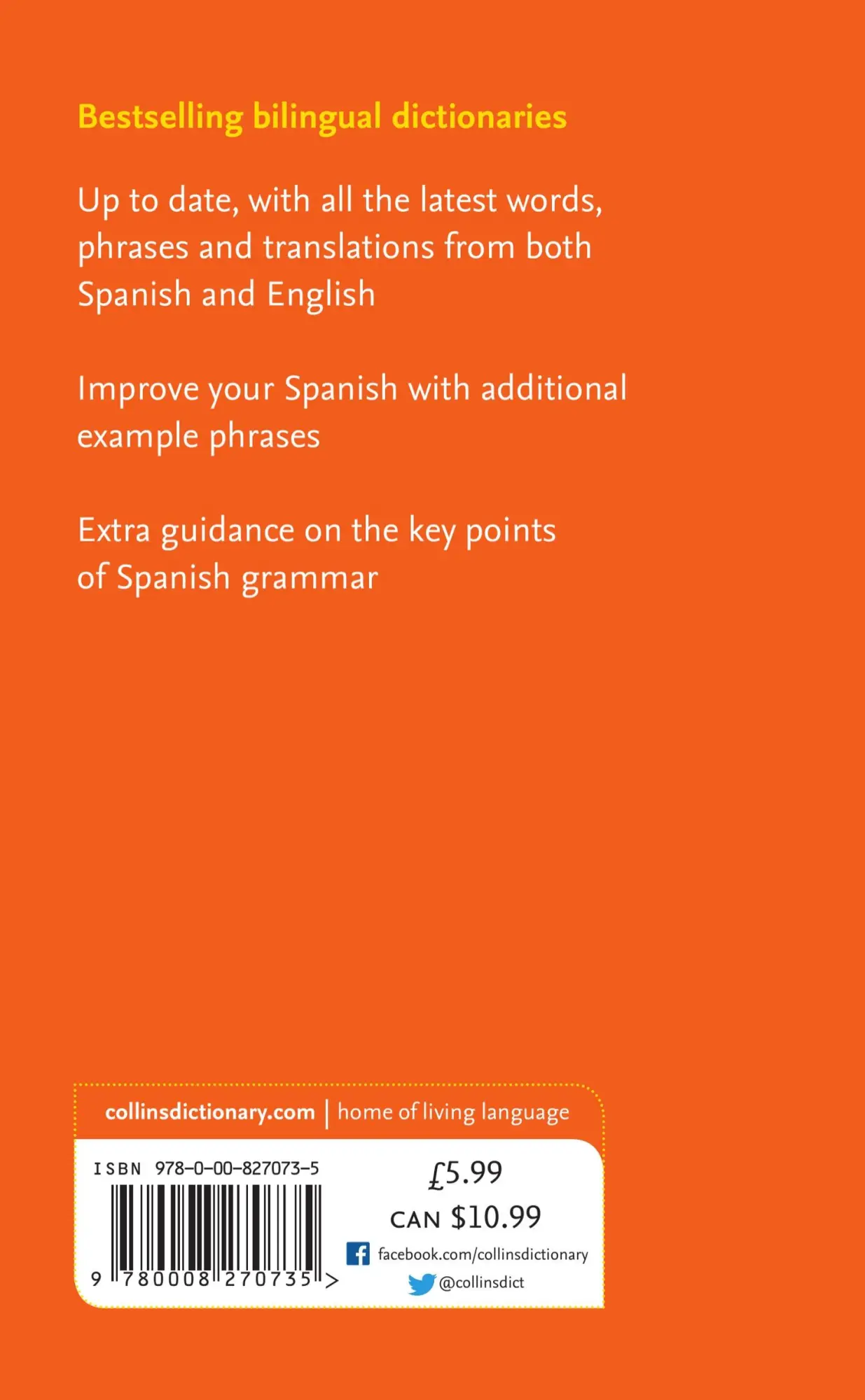 Rückseite: 9780008270735 | Spanish Essential Dictionary | All the Words You Need, Every Day