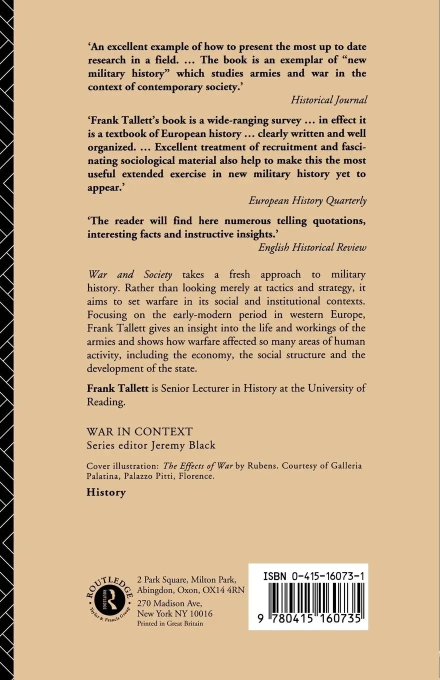 Rückseite: 9780415160735 | War and Society in Early Modern Europe | 1495-1715 | Frank Tallett