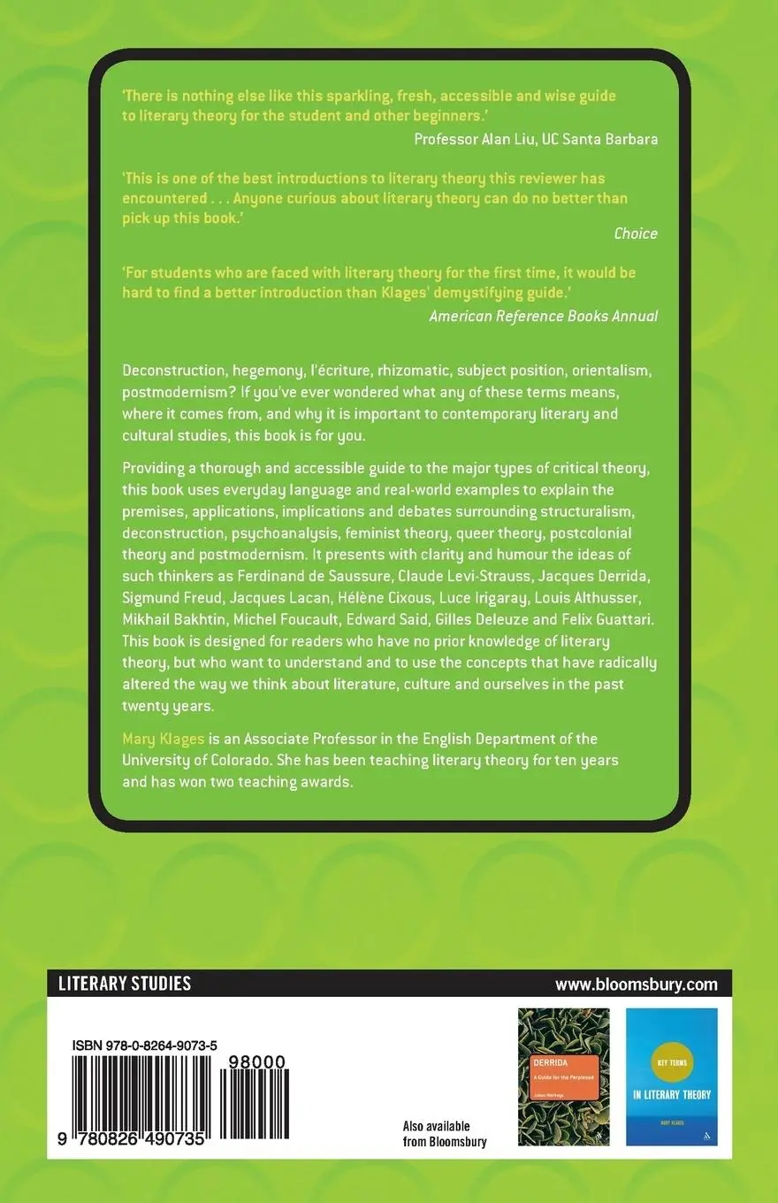 Rückseite: 9780826490735 | Literary Theory | A Guide for the Perplexed | Mary Klages | Buch