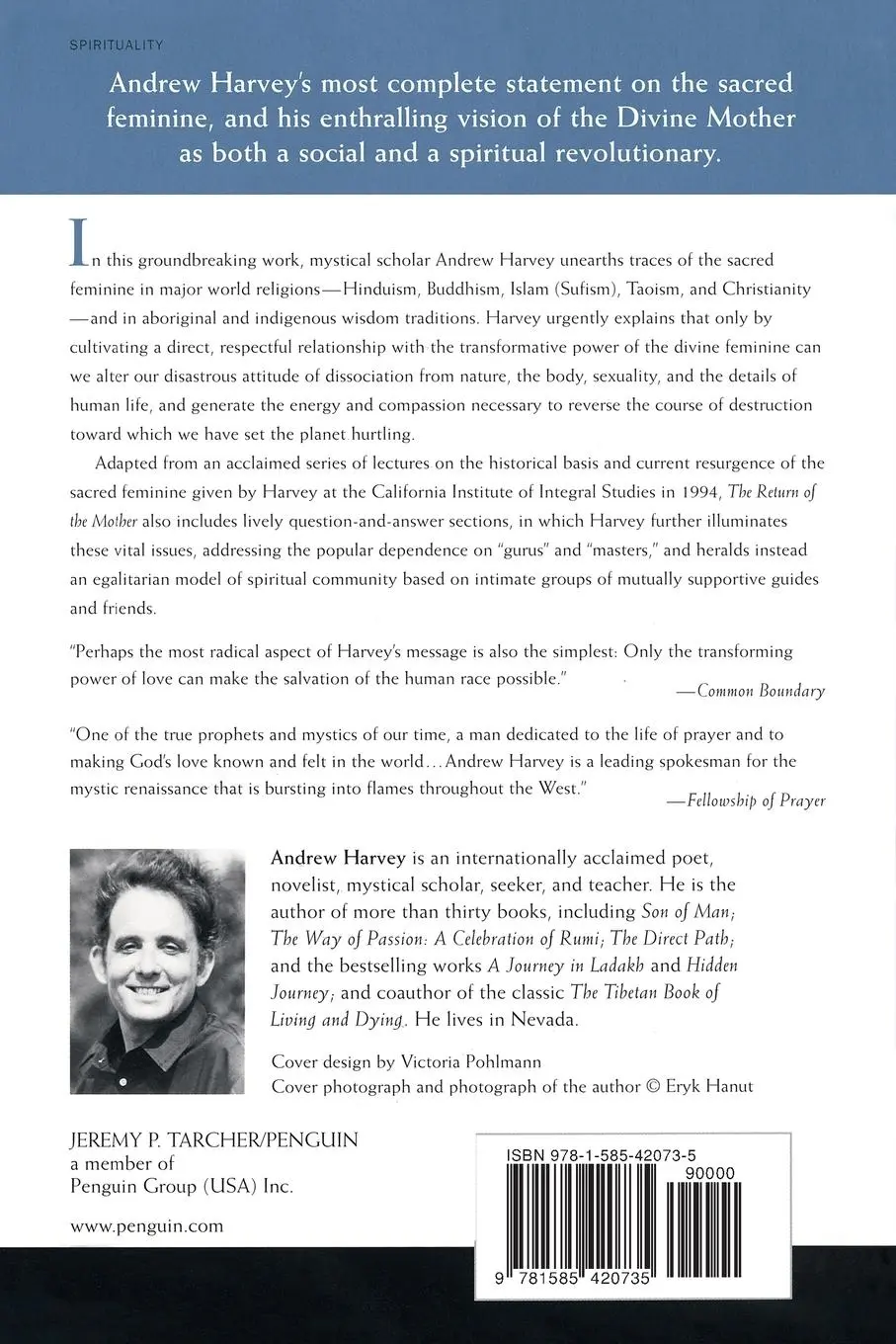 Rückseite: 9781585420735 | The Return of the Mother | Andrew Harvey | Taschenbuch | Englisch