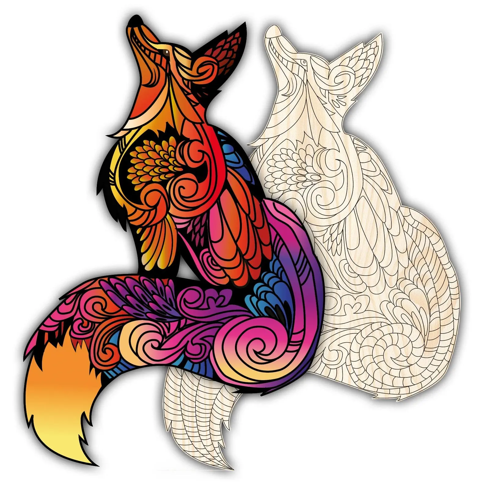 Cover: 4014156090835 | Philos 9083 - Artefakt Holzpuzzle Fuchs 2in1, 143 Teile | Puzzle