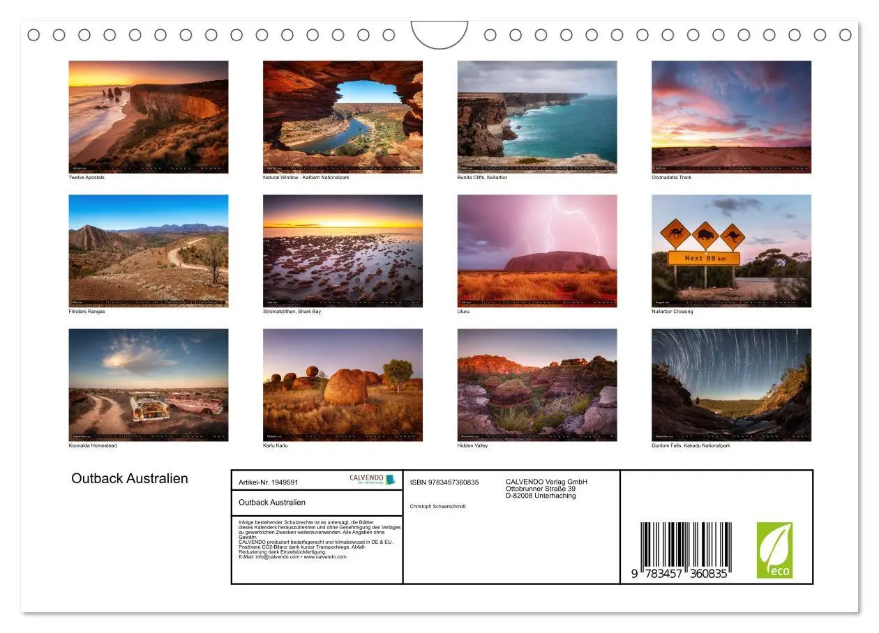 Bild: 9783457360835 | Outback Australien (Wandkalender 2026 DIN A4 quer), CALVENDO...
