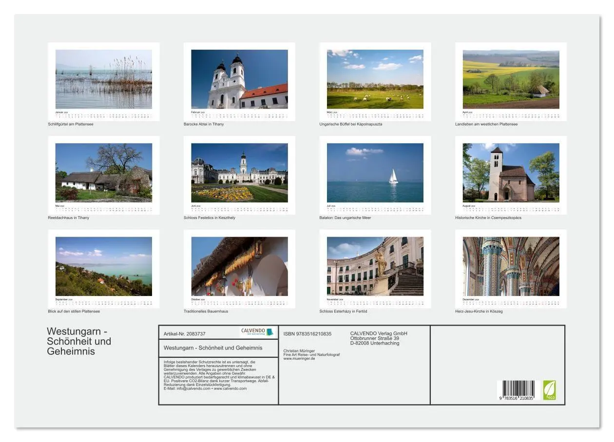 Bild: 9783516210835 | Westungarn - Schönheit und Geheimnis (Wandkalender 2026 DIN A2...