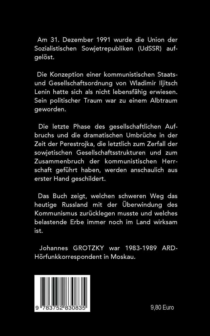 Rückseite: 9783752830835 | Lenins Albtraum | Ein Rückblick auf den Zerfall der Sowjetgesellschaft