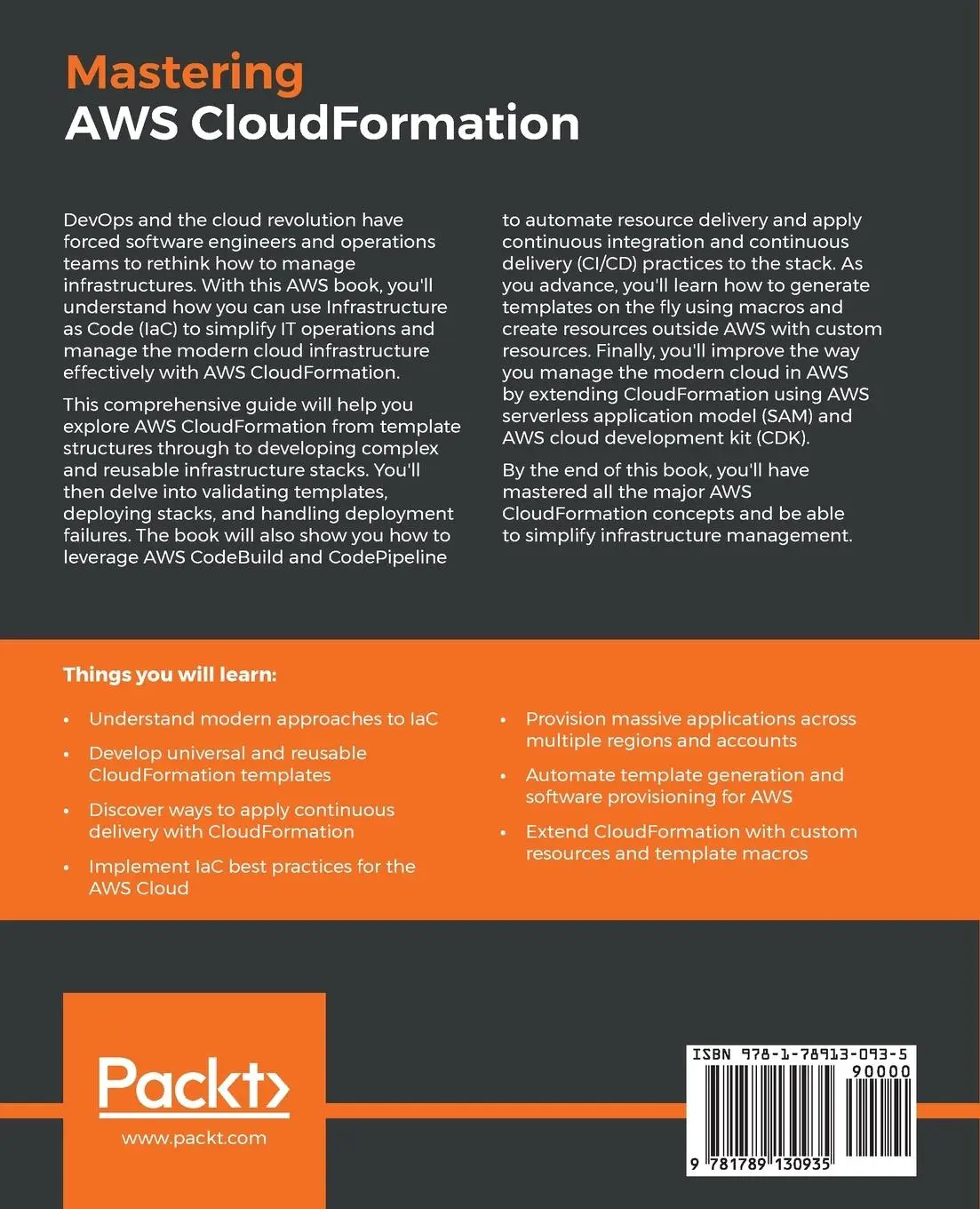 Rückseite: 9781789130935 | Mastering AWS CloudFormation | Karen Tovmasyan | Taschenbuch | 2020
