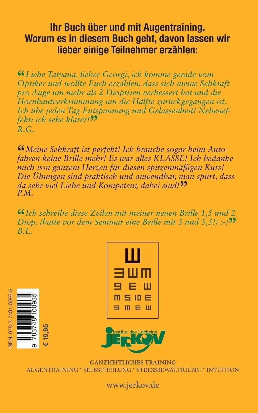 Rückseite: 9783748100935 | Wie ich vom blinden Huhn zum Adlerauge wurde | Georgi Jerkov (u. a.)