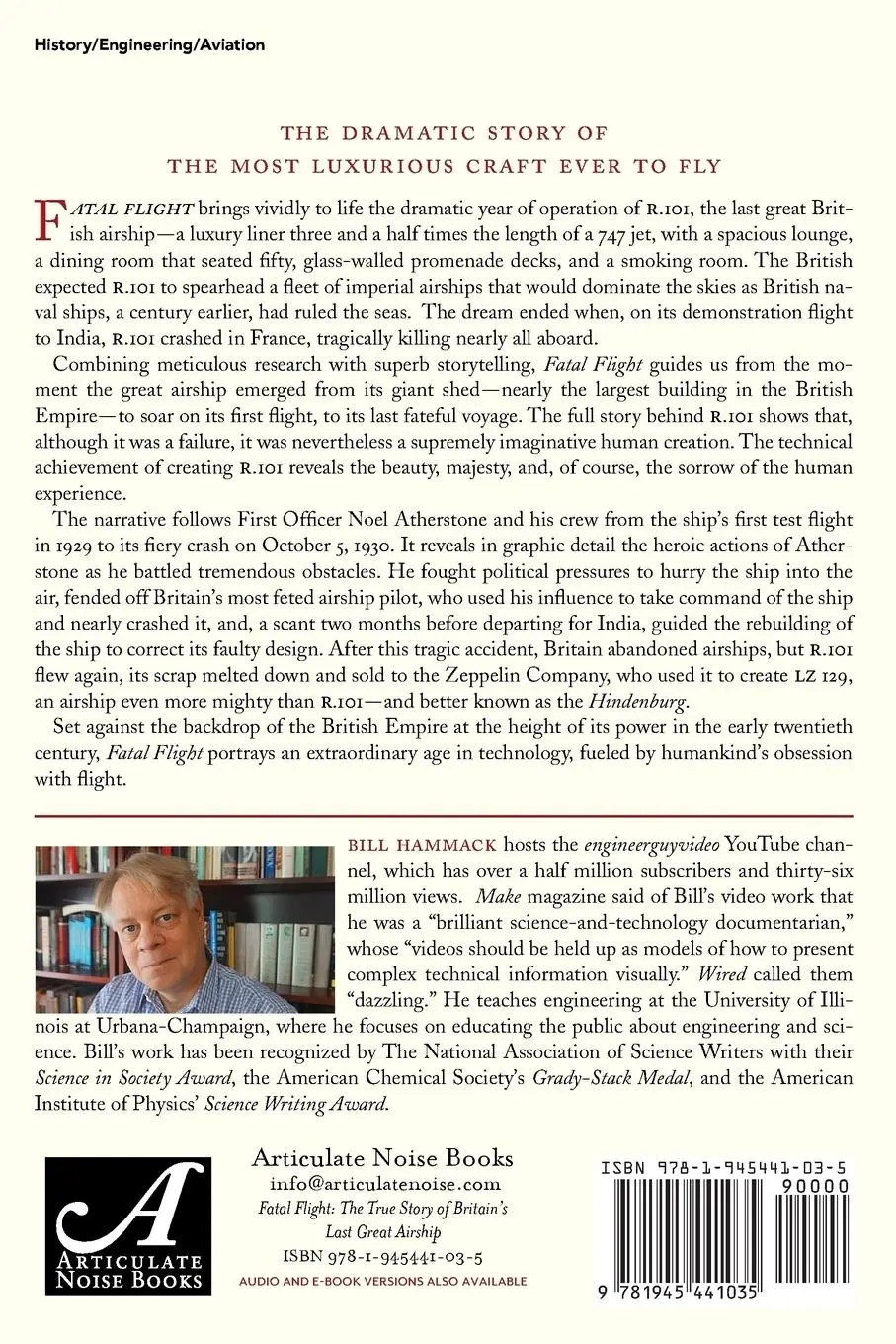 Rückseite: 9781945441035 | Fatal Flight | The True Story of Britain's Last Great Airship | Buch