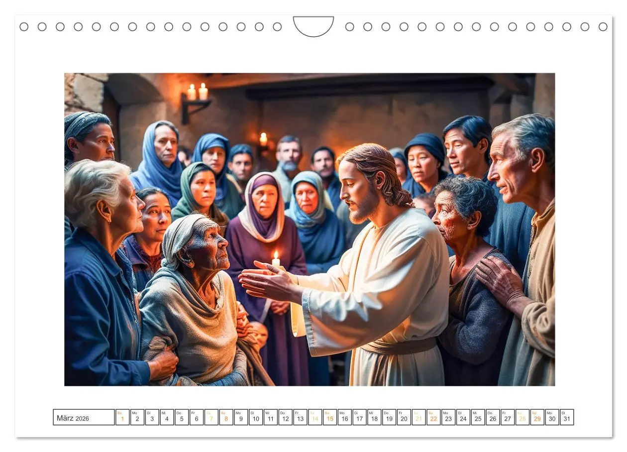 Bild: 9783457311035 | Durch das Jahr mit Jesus (Wandkalender 2026 DIN A4 quer), CALVENDO...