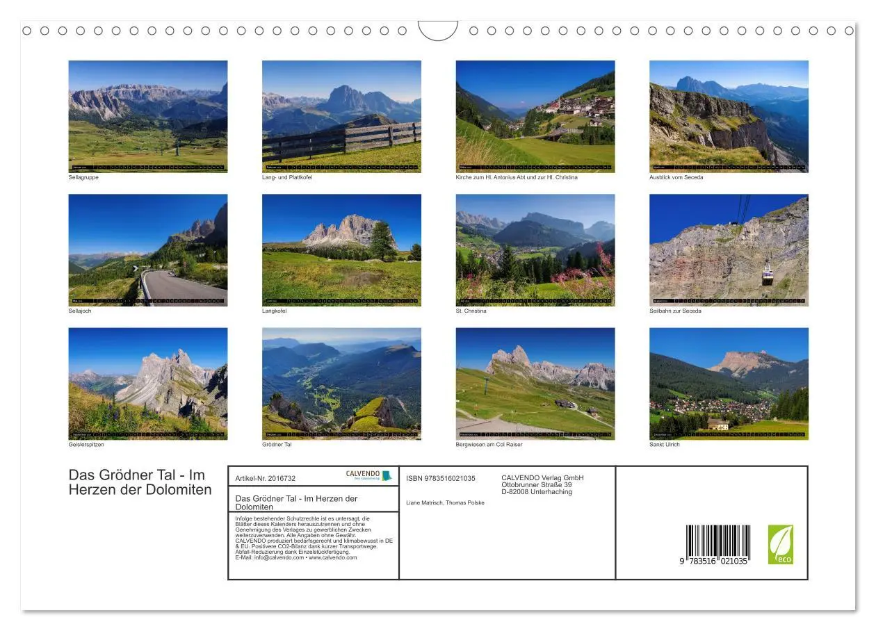 Bild: 9783516021035 | Das Grödner Tal - Im Herzen der Dolomiten (Wandkalender 2026 DIN A3...