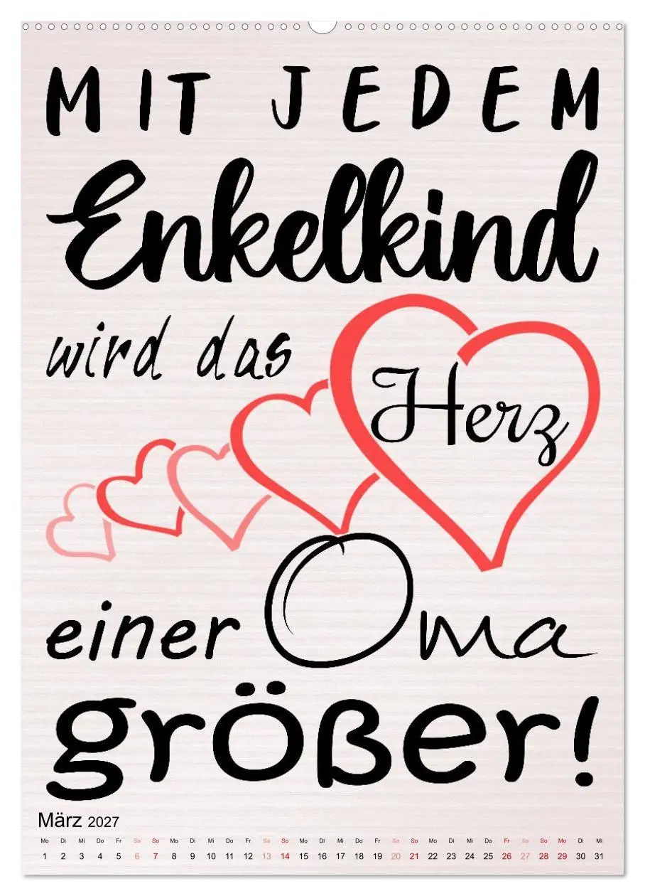 Bild: 9783569351035 | Glück ist, Oma zu sein (Wandkalender 2027 DIN A2 hoch), CALVENDO...