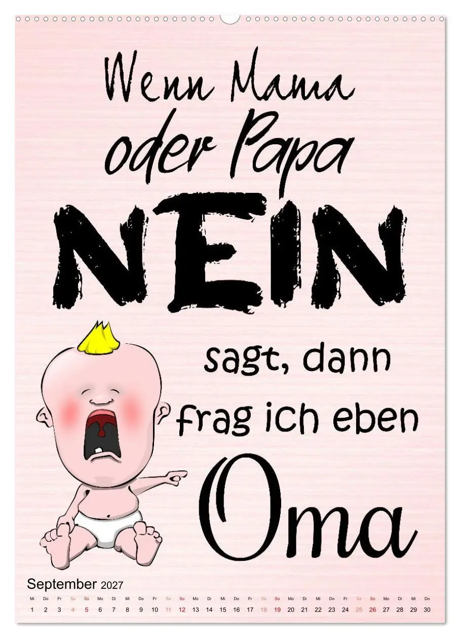 Bild: 9783569351035 | Glück ist, Oma zu sein (Wandkalender 2027 DIN A2 hoch), CALVENDO...