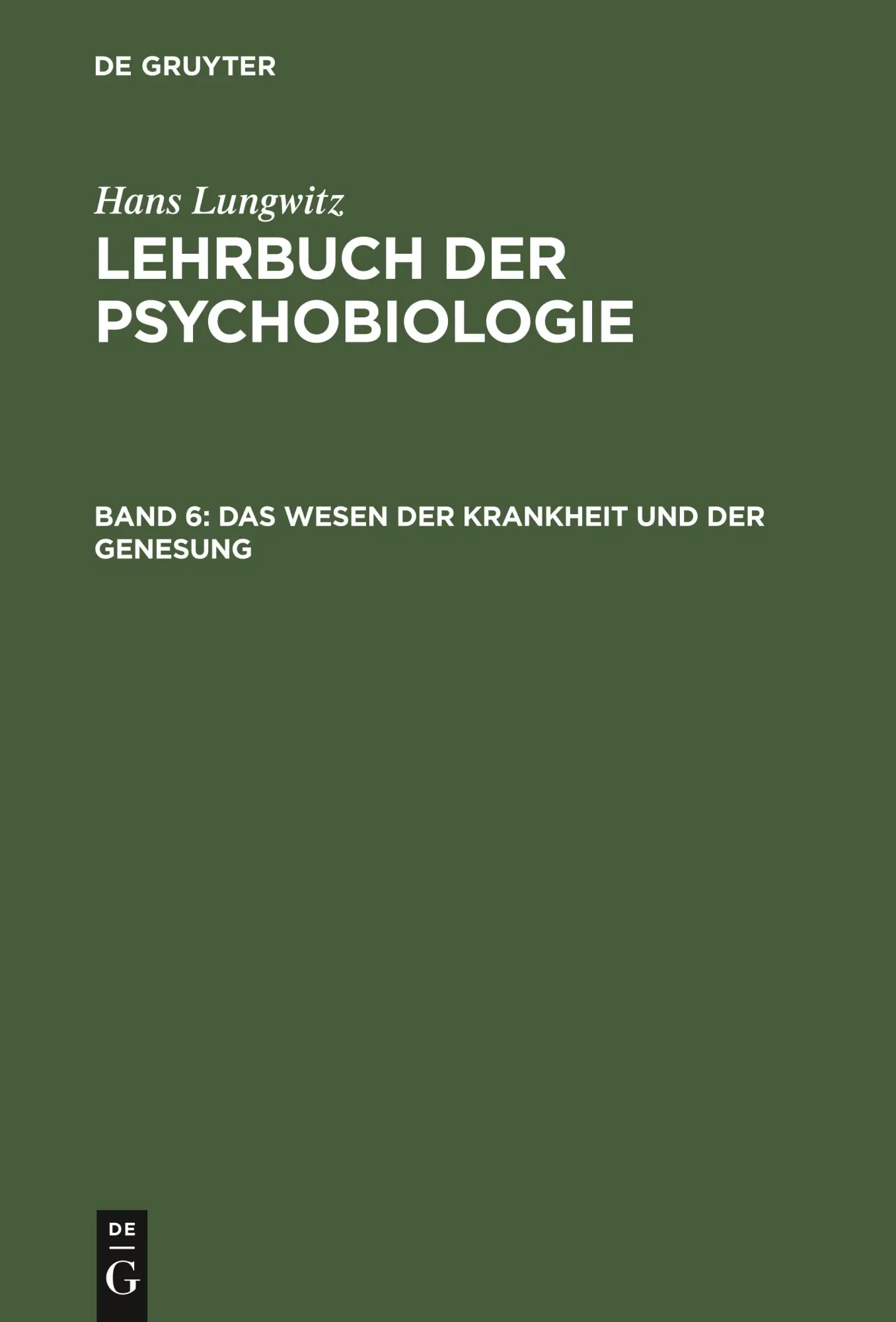 Das Wesen der Krankheit und der Genesung