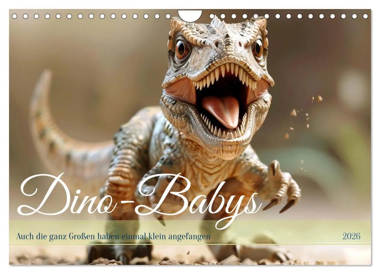 Cover: 9783457301135 | Dino-Babys (Wandkalender 2026 DIN A4 quer), CALVENDO Monatskalender