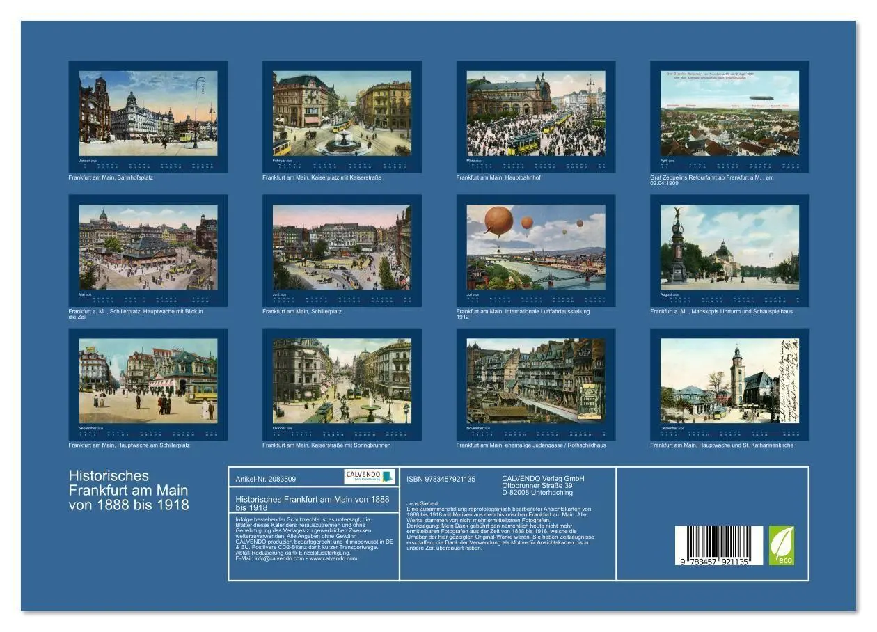 Bild: 9783457921135 | Historisches Frankfurt am Main von 1888 bis 1918 (Wandkalender 2026...