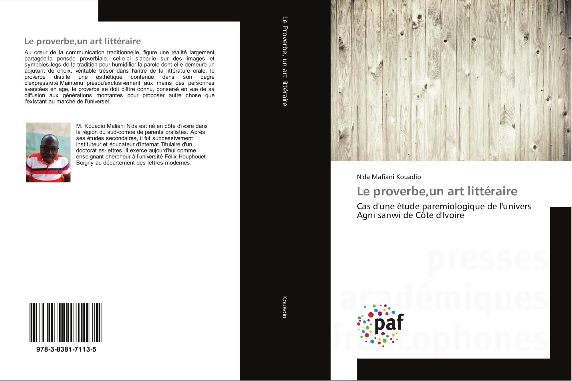 Cover: 9783838171135 | Le proverbe,un art littéraire | N'da Mafiani Kouadio | Taschenbuch