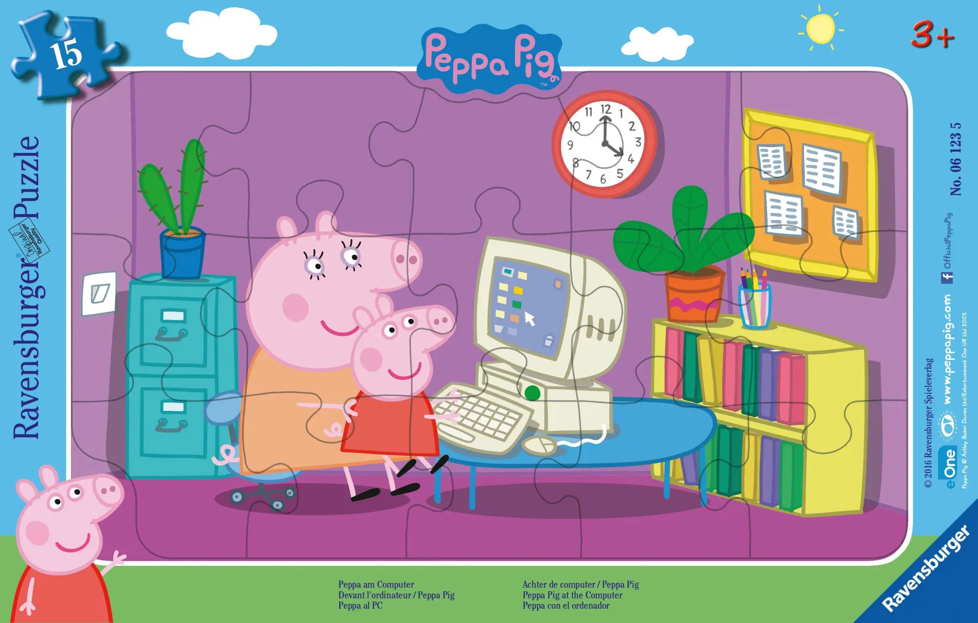 Cover: 4005556061235 | Peppa am Computer Rahmenpuzzles 15 Teile | Spiel | Rahmenpuzzle | 2018