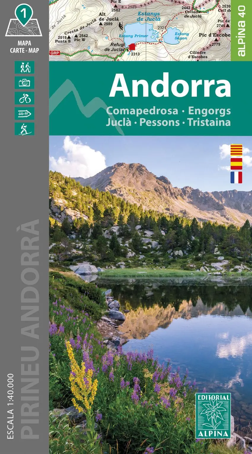 Bild: 9788470111235 | Andorra | 1:40000 | (Land-)Karte | Alpina Editorial Wanderkarte | 2024
