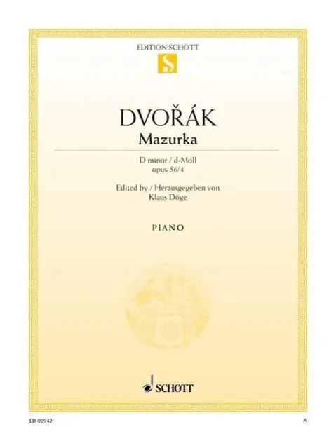 Cover: 9790001181235 | Mazurka d-Moll op. 56/4 | op. 56/4. Klavier. | Antonín Dvorák | Buch