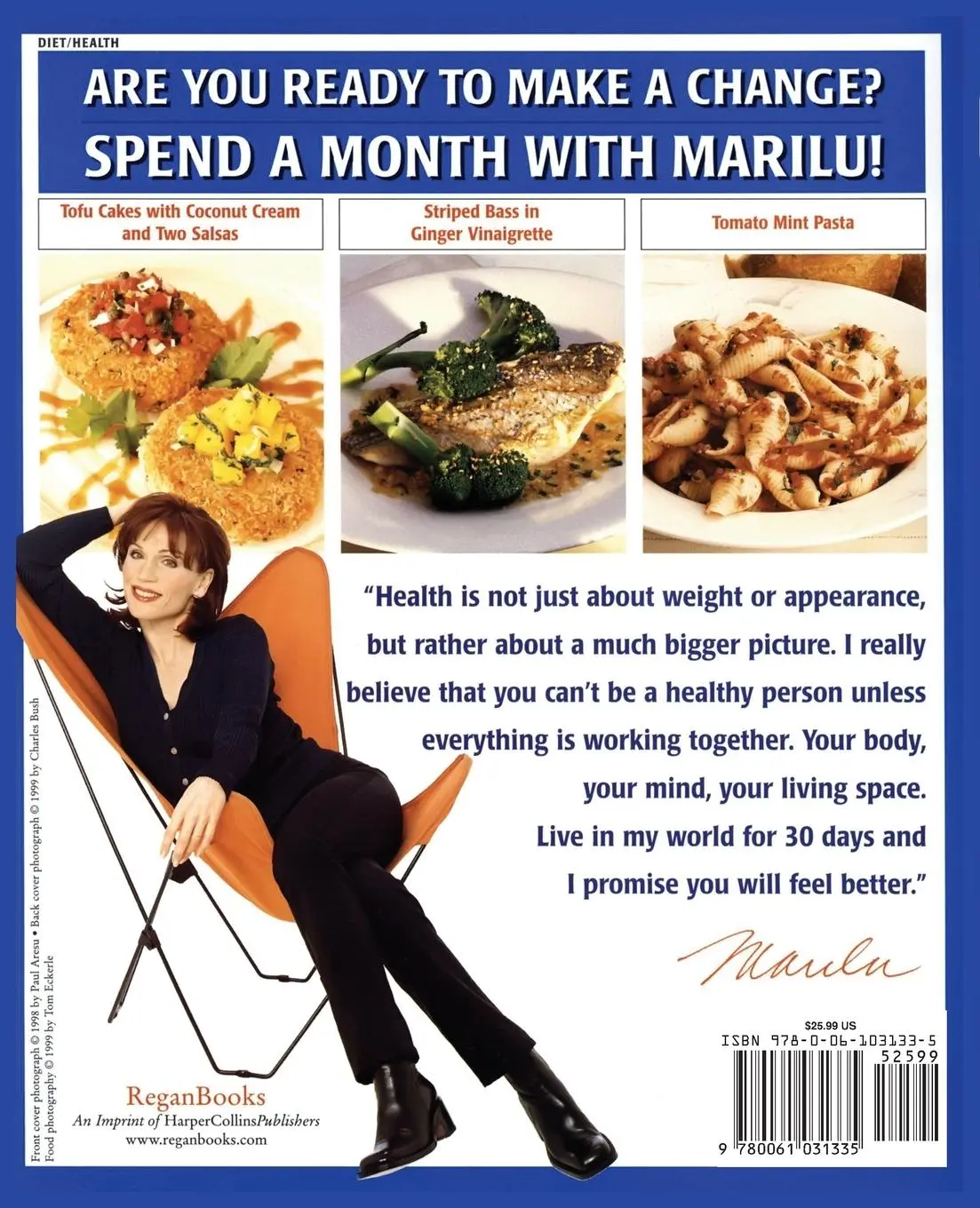 Rückseite: 9780061031335 | 30 Day Total Health Makeover, The | Marilu Henner | Taschenbuch | 2019