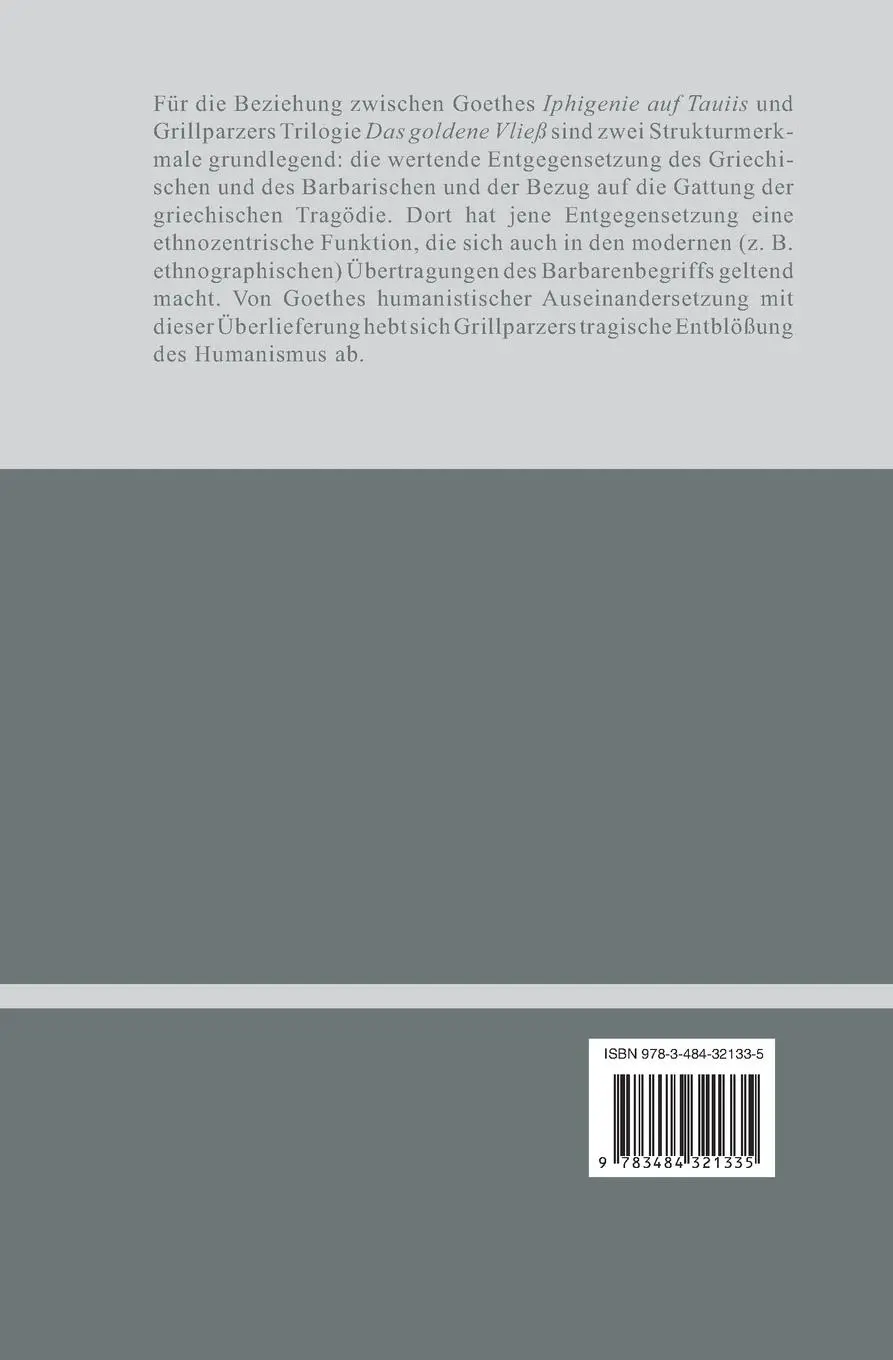 Rückseite: 9783484321335 | Von Iphigenie zu Medea | Markus Winkler | Taschenbuch | VI | Deutsch