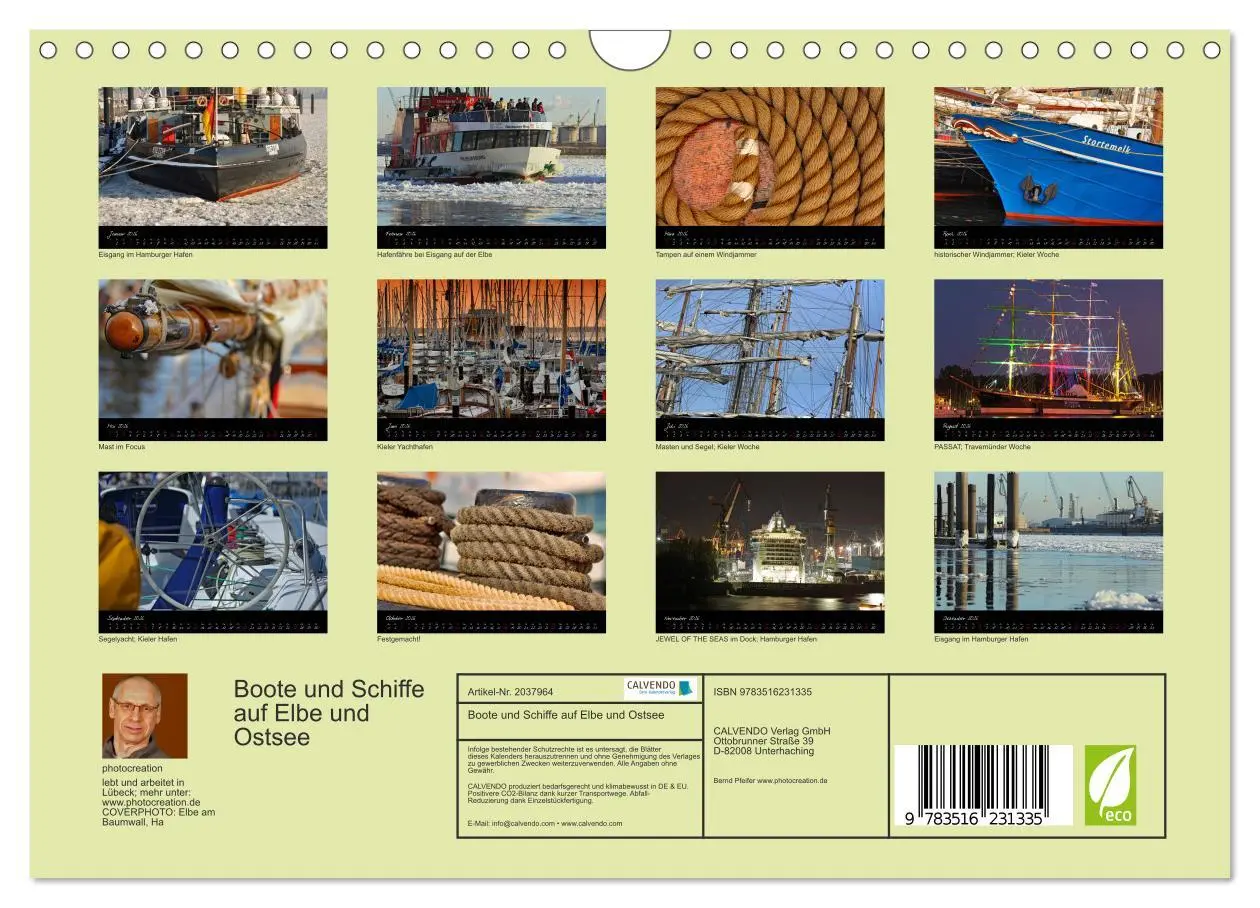Bild: 9783516231335 | Boote und Schiffe auf Elbe und Ostsee (Wandkalender 2026 DIN A4...