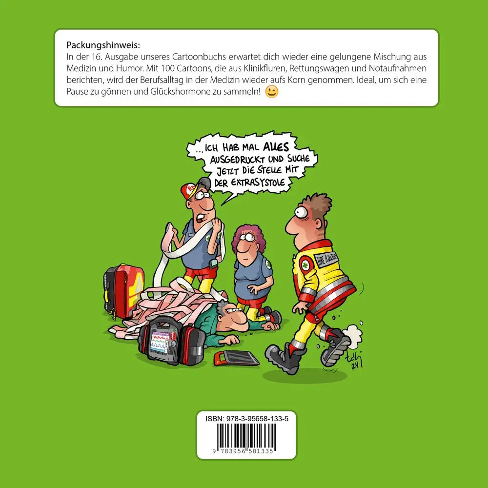 Rückseite: 9783956581335 | Cartoonbuch 16 | Medizinische Cartoons von Daniel Lüdeling | GbR
