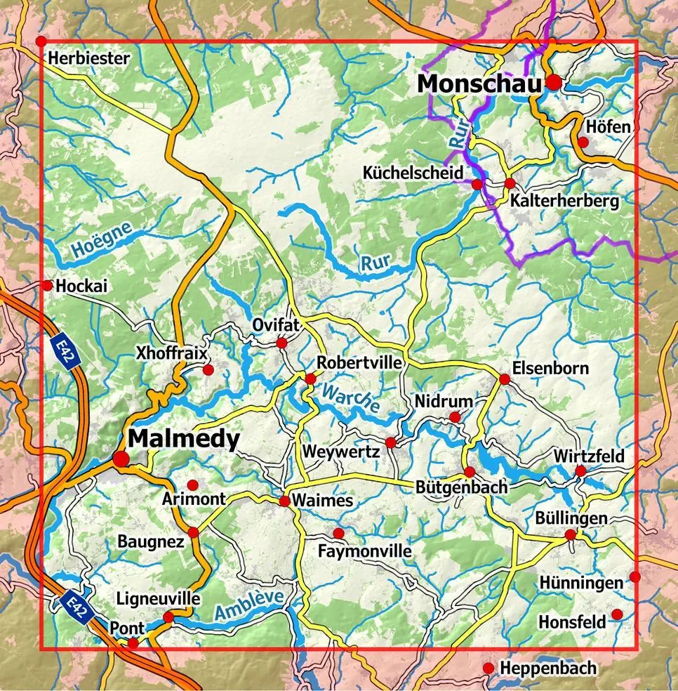 Bild: 9783960991335 | Eifelwandern 6 - Bütgenbach, Malmedy | NaturNavi | (Land-)Karte | 1 S.