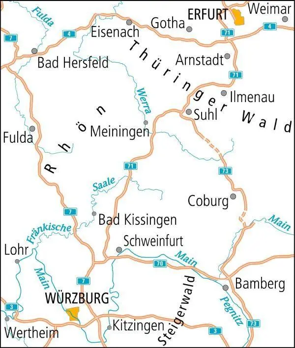 Bild: 9783969901335 | ADFC-Radtourenkarte 17 Thüringer Wald Rhön 1:150.000, reiß- und...