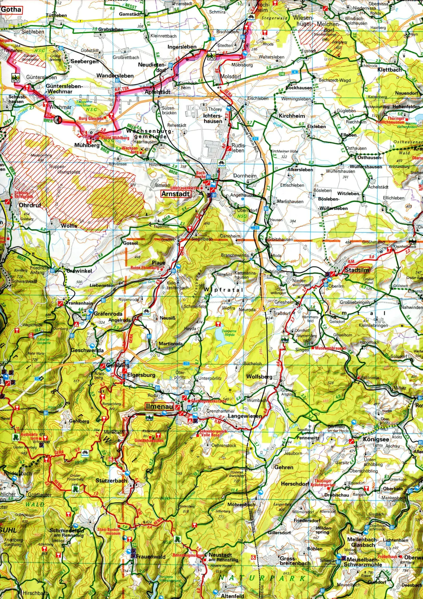 Bild: 9783969901335 | ADFC-Radtourenkarte 17 Thüringer Wald Rhön 1:150.000, reiß- und...