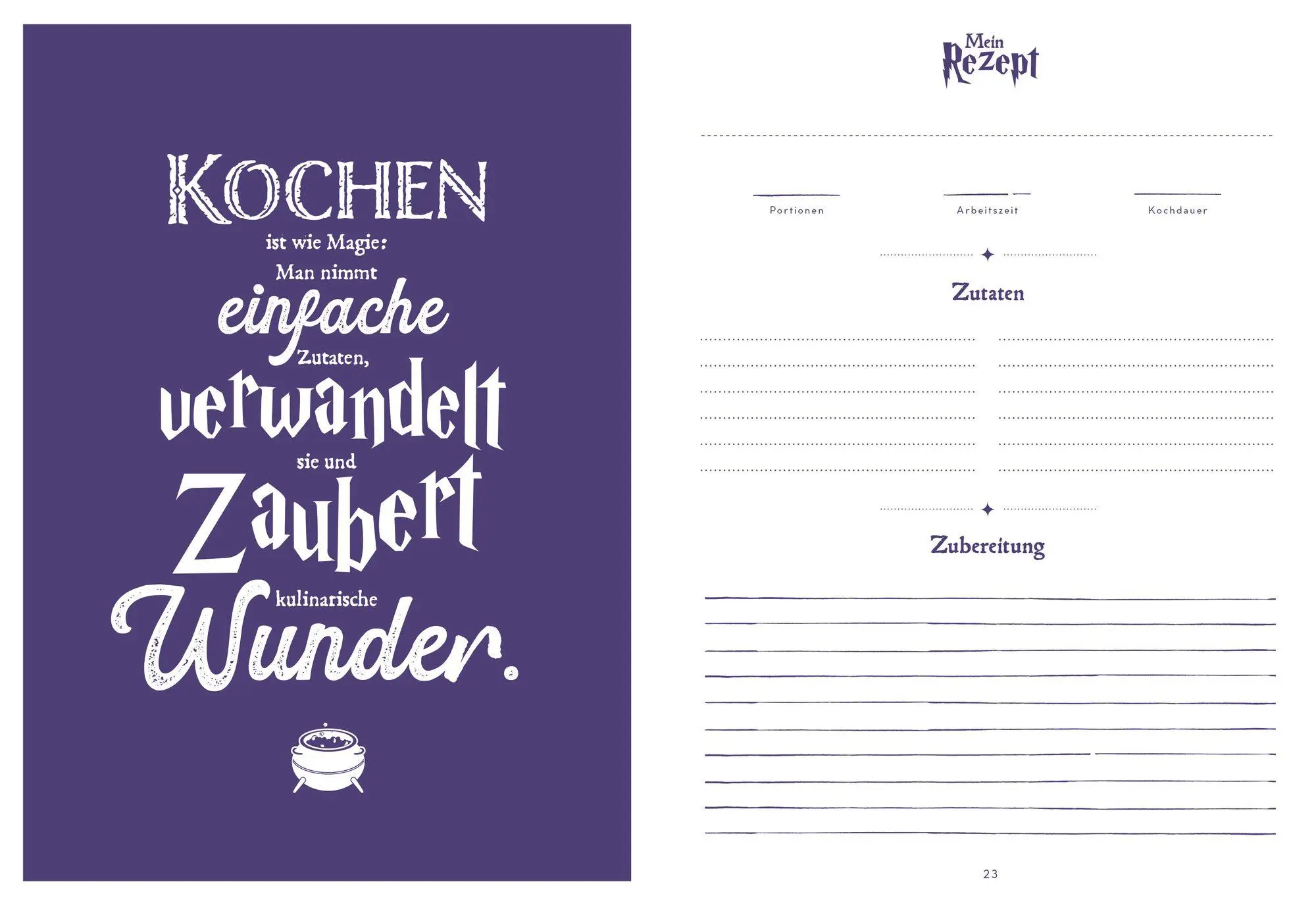 Bild: 4041433881435 | Meine magischen Rezepte - Zauberschüler Gelb | Einschreibbuch | Buch