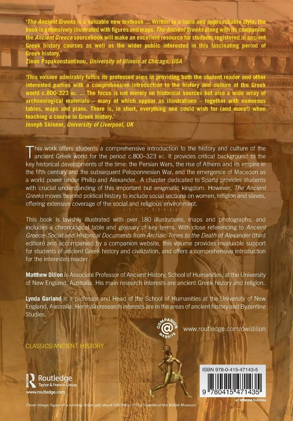 Rückseite: 9780415471435 | The Ancient Greeks | Matthew Dillon (u. a.) | Taschenbuch | Englisch