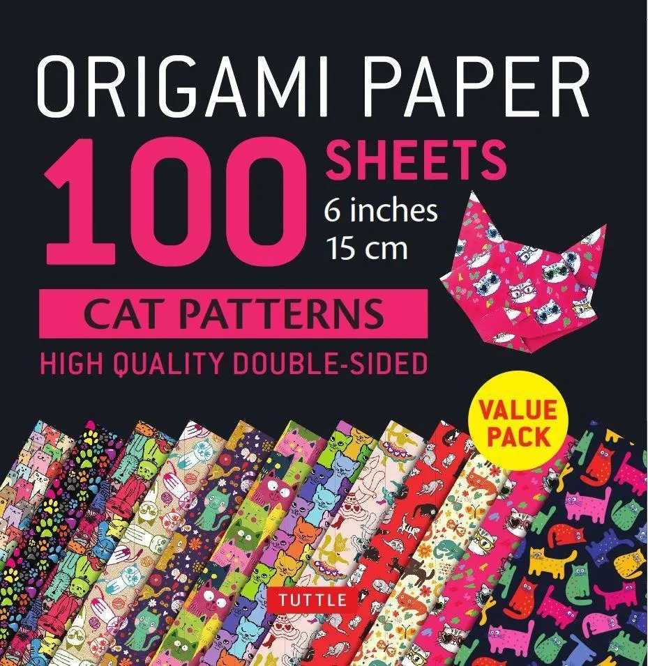 Cover: 9780804851435 | Origami Paper 100 Sheets Cat Patterns 6 (15 CM) | Tuttle Studio | 2019