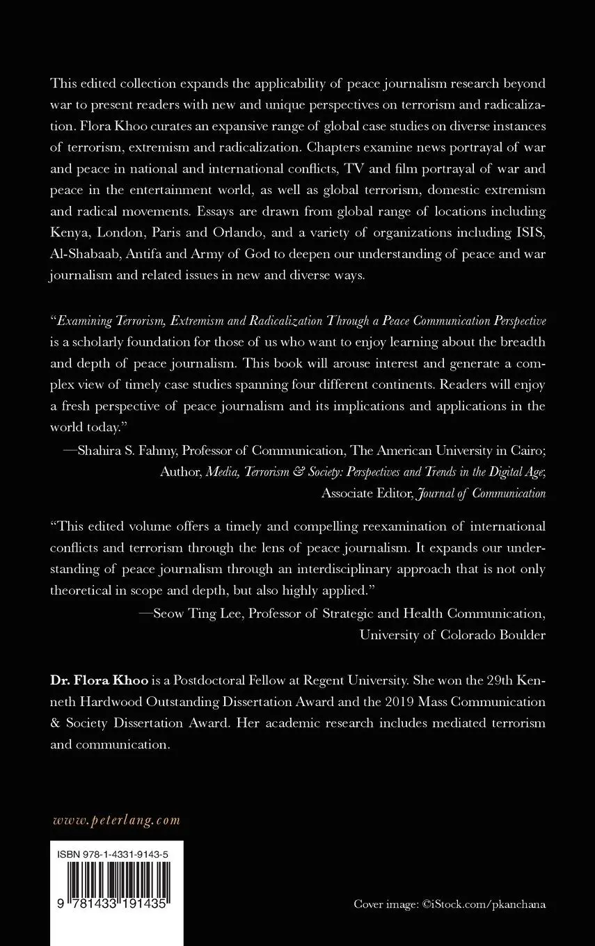 Rückseite: 9781433191435 | Examining Terrorism, Extremism and Radicalization Through a Peace...