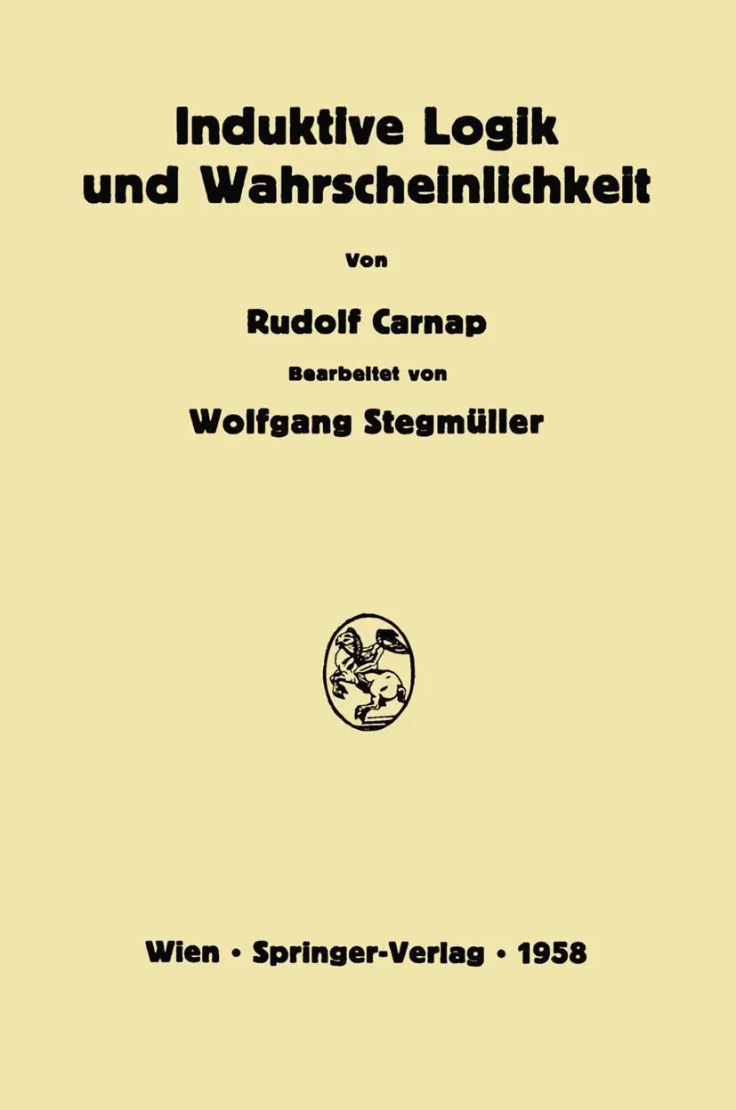 Cover: 9783709131435 | Induktive Logik und Wahrscheinlichkeit | Rudolf Carnap | Taschenbuch