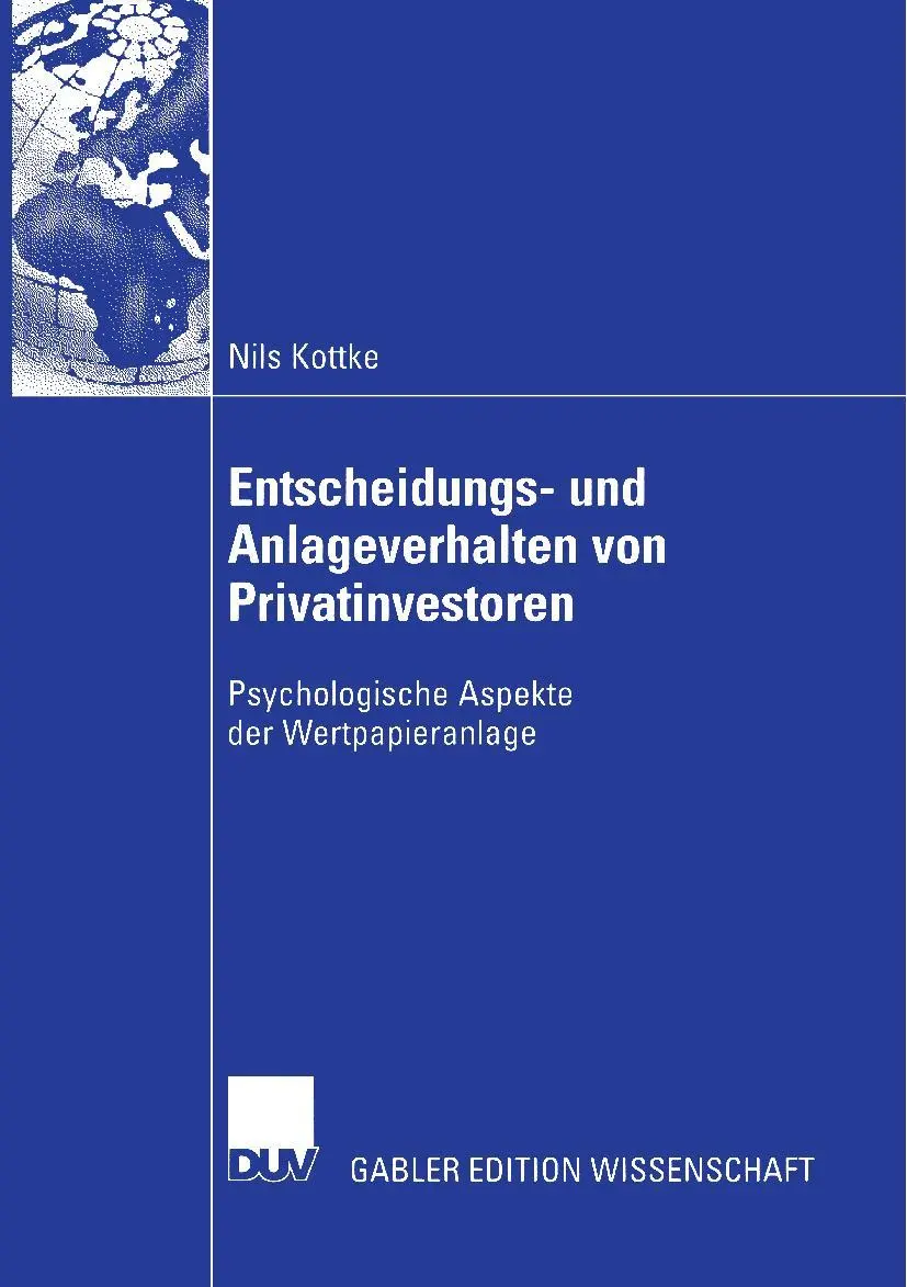 Cover: 9783835001435 | Entscheidungs- und Anlageverhalten von Privatinvestoren | Nils Kottke