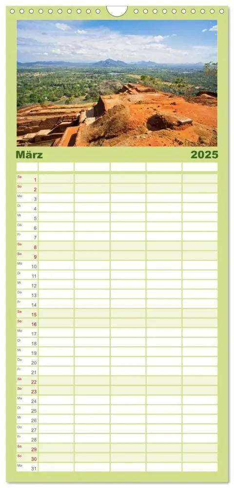 Bild: 9783457121535 | Familienplaner 2025 - Sri Lanka mit 5 Spalten (Wandkalender, 21 x...