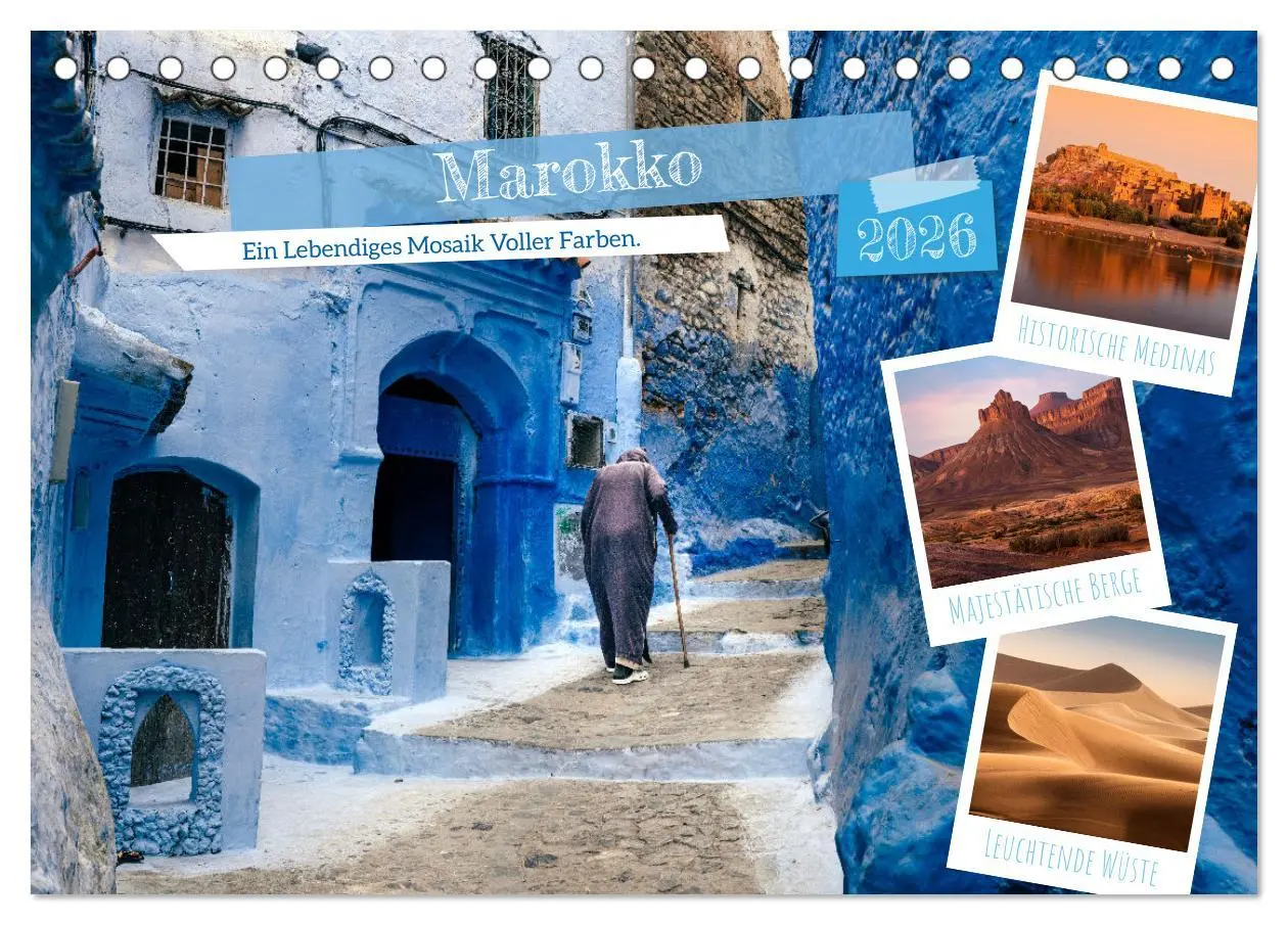 Cover: 9783457291535 | Marokko, ein lebendiges Mosaik voller Farben. (Tischkalender 2026...