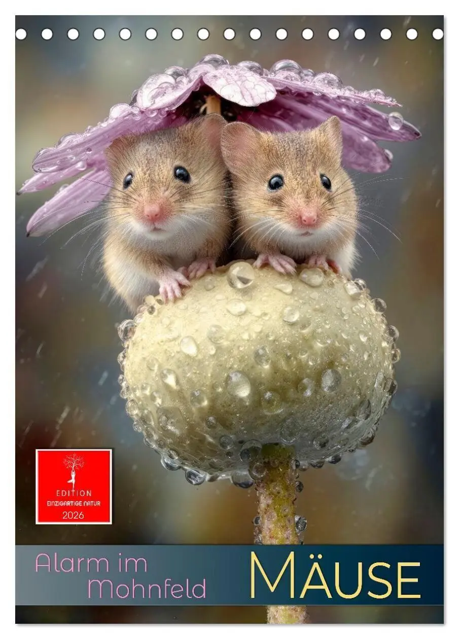 Cover: 9783516691535 | Mäuse - Alarm im Mohnfeld (Tischkalender 2026 DIN A5 hoch),...