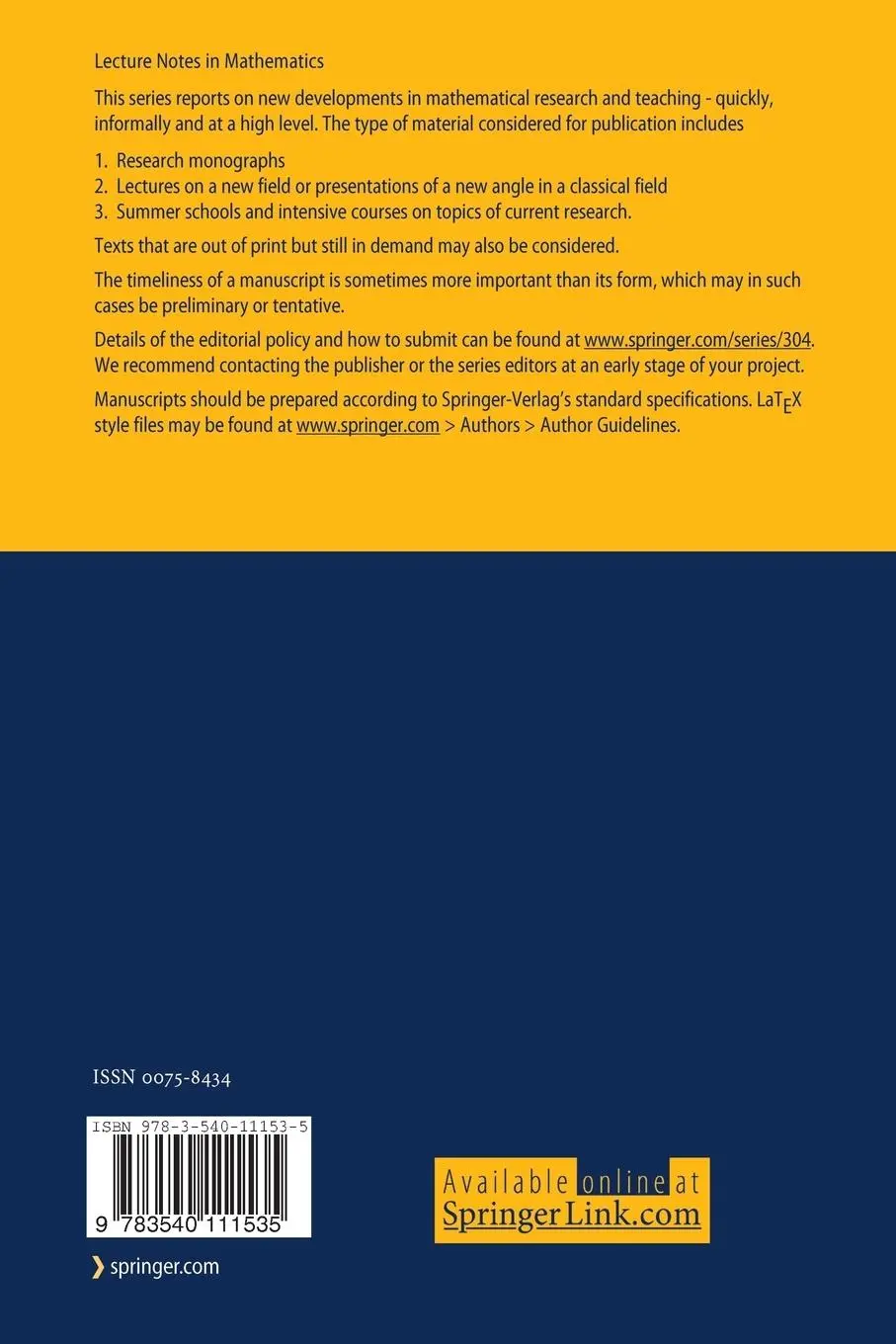 Rückseite: 9783540111535 | Non-commutative Algebraic Geometry | An Introduction | Taschenbuch