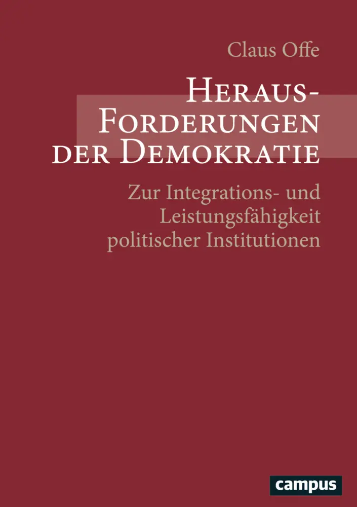 Cover: 9783593371535 | Herausforderungen der Demokratie | Claus Offe | Taschenbuch | 356 S.