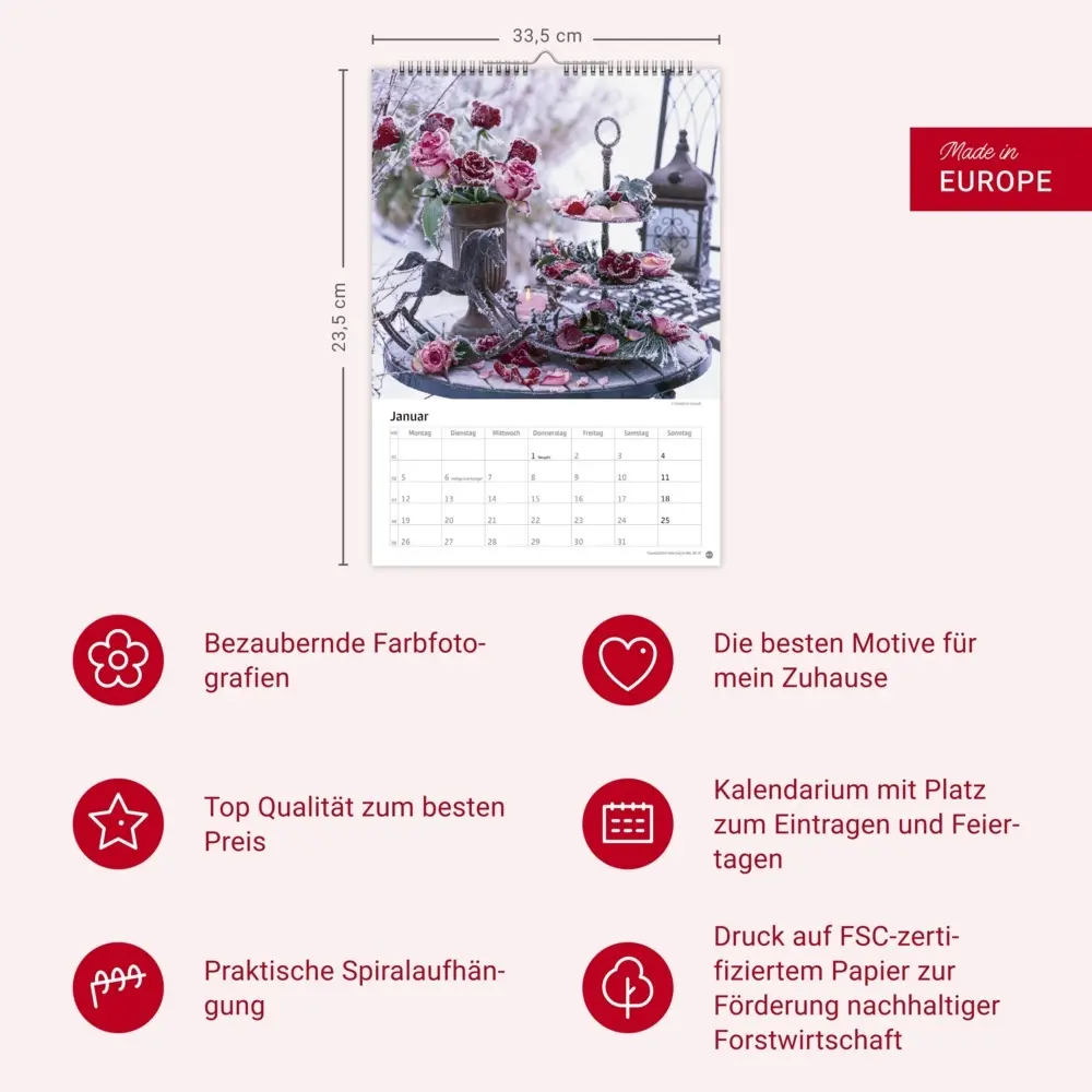 Bild: 9783756411535 | Rosenpracht Kalender 2026 | Heye | Kalender | Spiralbindung | 13 S.