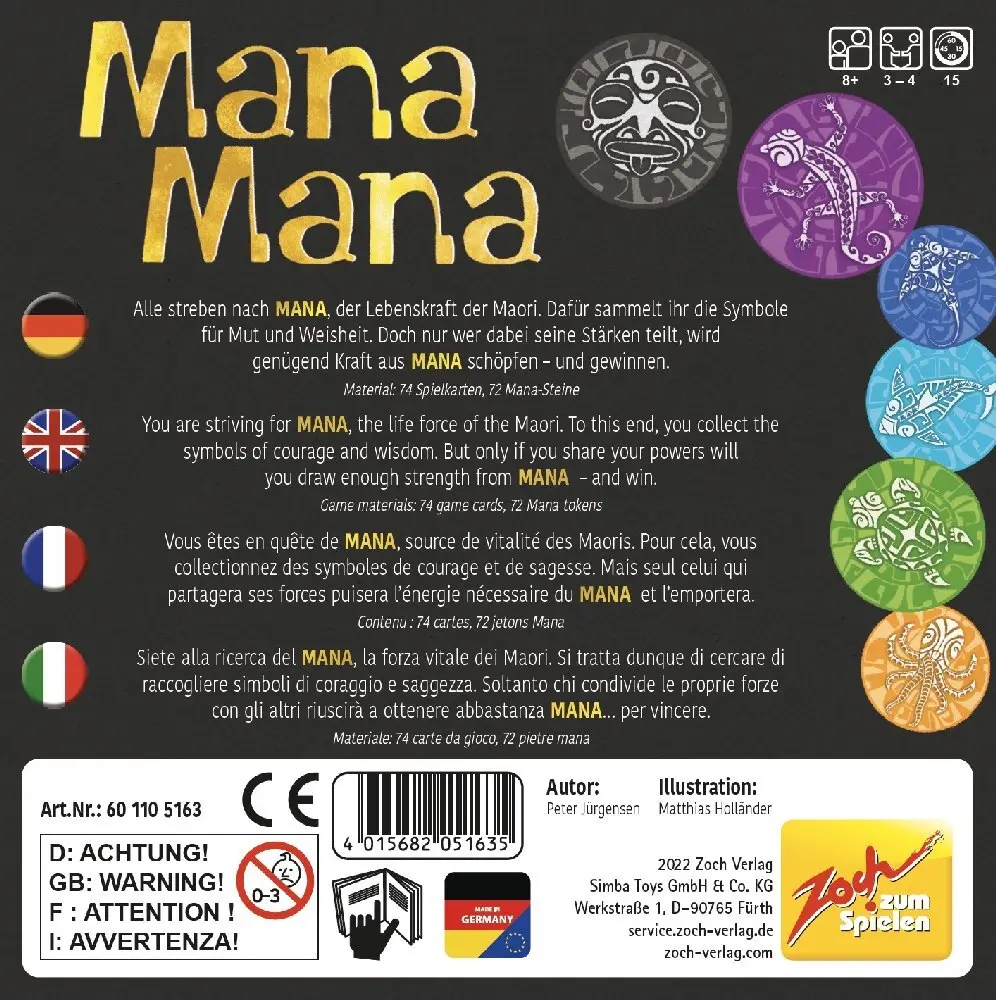 Bild: 4015682051635 | Mana Mana | Spiel | Bunter Stückkarton | 601105163 | 2022 | Zoch