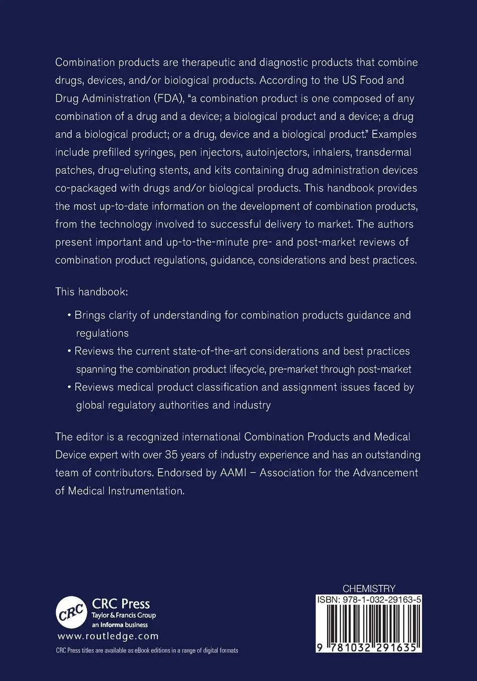 Rückseite: 9781032291635 | The Combination Products Handbook | Susan Neadle | Taschenbuch | 2024