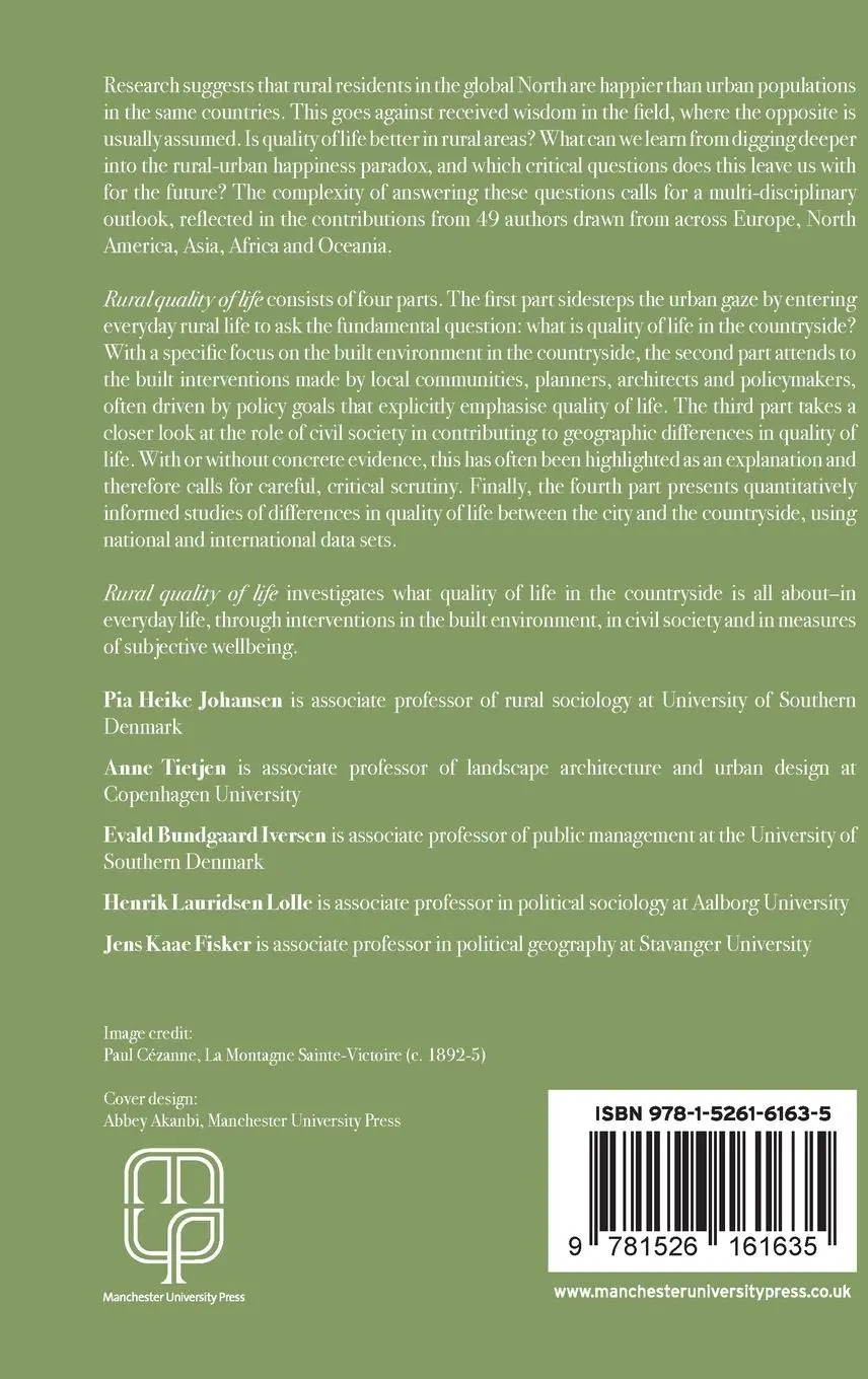 Rückseite: 9781526161635 | Rural quality of life | Pia Heike Johansen (u. a.) | Buch | Gebunden