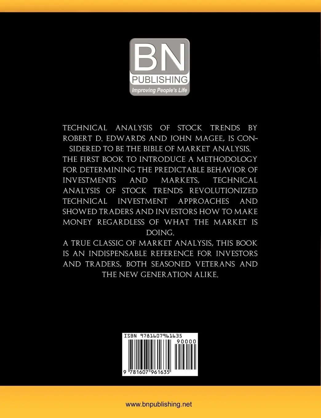 Rückseite: 9781607961635 | Technical Analysis of Stock Trends | Robert D. Edwards (u. a.) | Buch