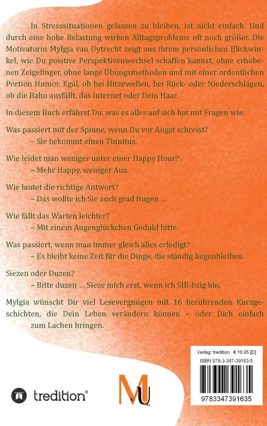 Rückseite: 9783347391635 | NICHT RUNZELN - LIEBER SCHMUNZELN | Mylgia van Uytrecht | Buch | 2021