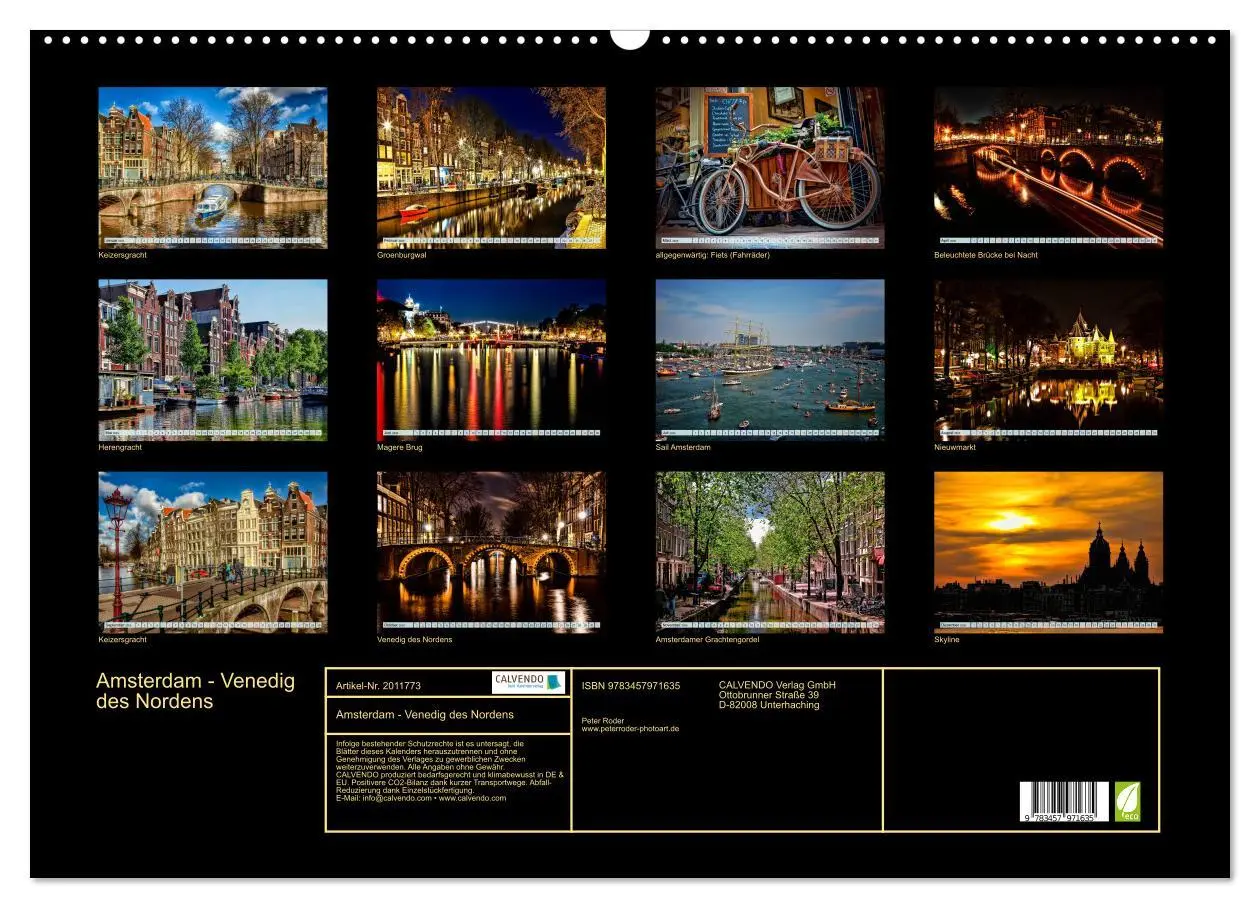 Bild: 9783457971635 | Amsterdam - Venedig des Nordens (Wandkalender 2026 DIN A2 quer),...